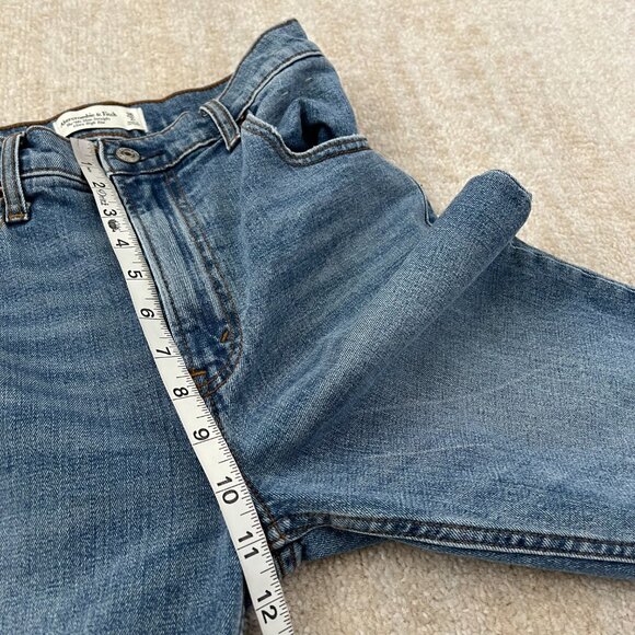 Abercrombie & Fitch 90s Slim Straight Ultra High Rise Blue Jeans 26 / 2 - Picture 7 of 11
